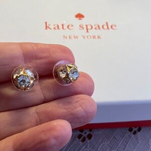 Kate Spade Crystal and Gold Stud Earrings